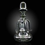 ALPHA GLASS BEAKER 9" ALPHA SIX LEG OCTOPUS RIG WATER PIPE