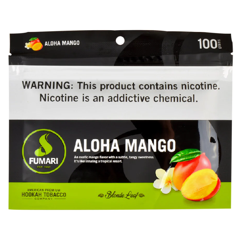FUMARI HOOKAH FLAVOR 100G ALOHA MANGO Central Smoke Distribution