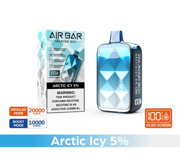 AIR BAR DIAMOND BOX 20000 BOX OF 10 - ARCTIC ICY