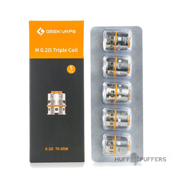 GEEKVAPE M SERIES COIL 5PCS - M0.2 OHMS TRIPLE COIL 70-85W