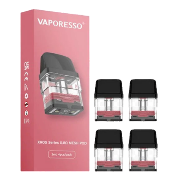 VAPORESSO XROS SERIES POD 4PCS - 0.80 OHMS MESH 2ML