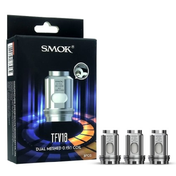 SMOK TFV18 COIL 3PCS - DUAL MESHED 0.15 OHMS