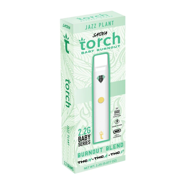 TORCH BURNOUT BLEND 2.2G THC-M THC-A THC-P DISPOSABLES BOX OF 5 - JAZZ PLANT SATIVA