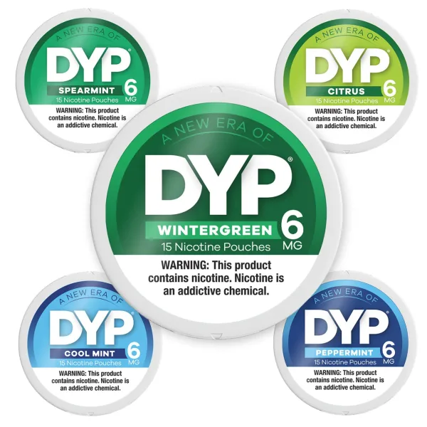 DYP NICOTINE POUCHES ROLLS OF 5 6MG