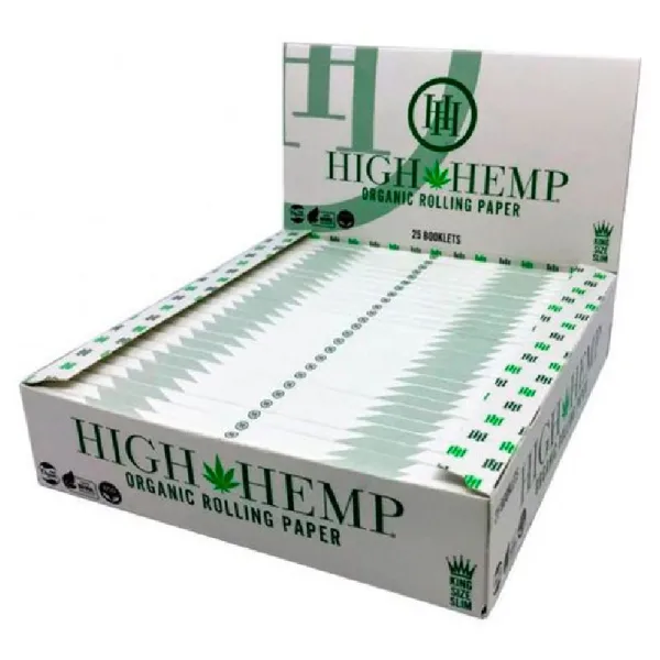 HIGH HEMP ROLLING PAPERS - KING SIZE SLIM BOX OF 25