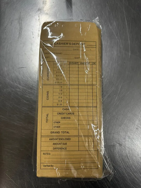 CASHIER'S DEPOSIT SLIPS 100CT