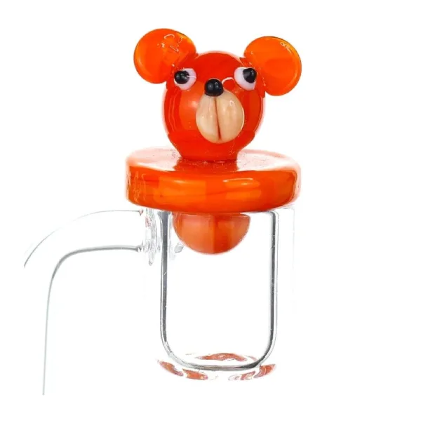 ASSORTED GLASS CARB CAP - BEAR