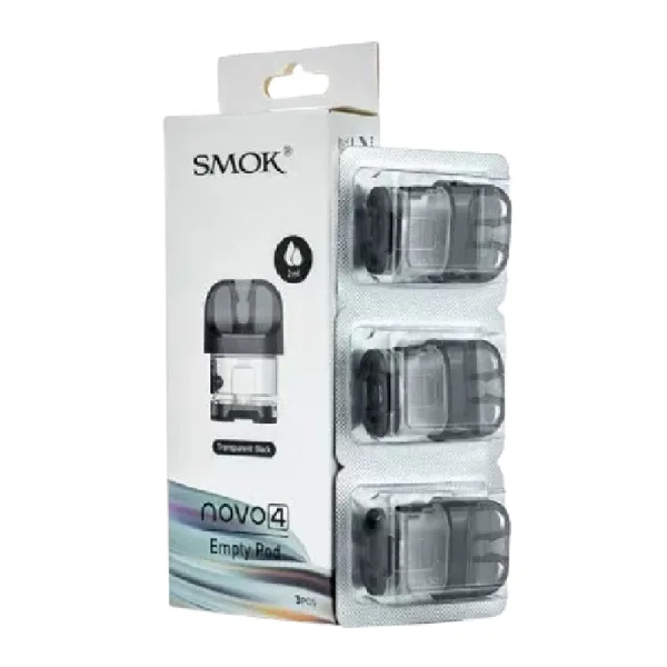 SMOK NOVO 4 EMPTY POD 3PCS - TRANSPARENT BLACK