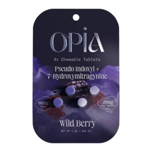 OPIA PSEUDO INDOXYL + 7-HYDROXYMITRAGYNINE CHEWABLE TABLETS – 20MG