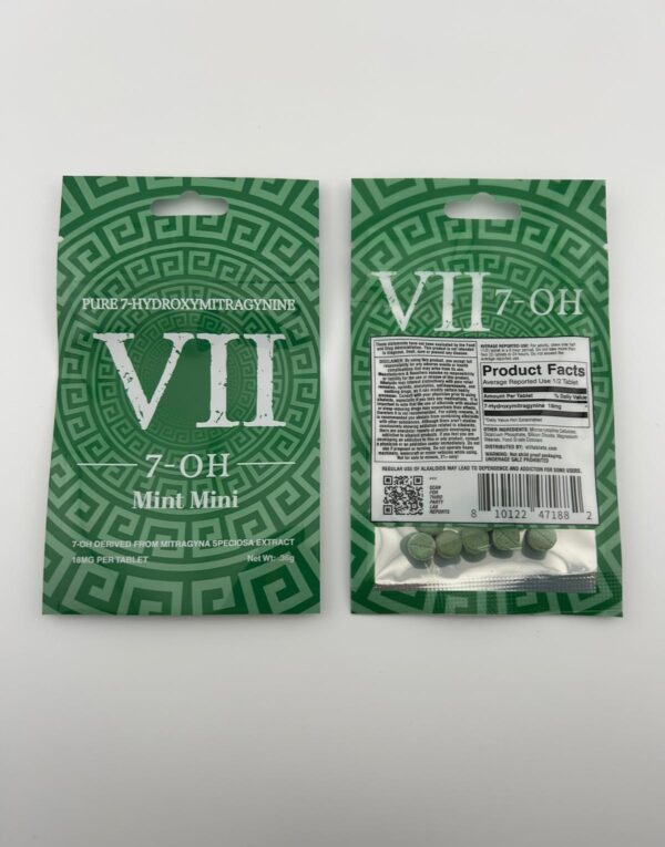 VII PURE 7-HYDROXYMITRAGYNINE TABLET - 18MG 10CT GREEN MINT MINI