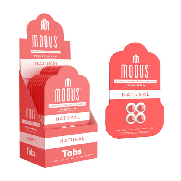 MODUS ADVANCED KRATOM ALKALOIDS PSEUDOINDOXYL TABS BOX OF 10 - 20MG 4CT TABLET NATURAL