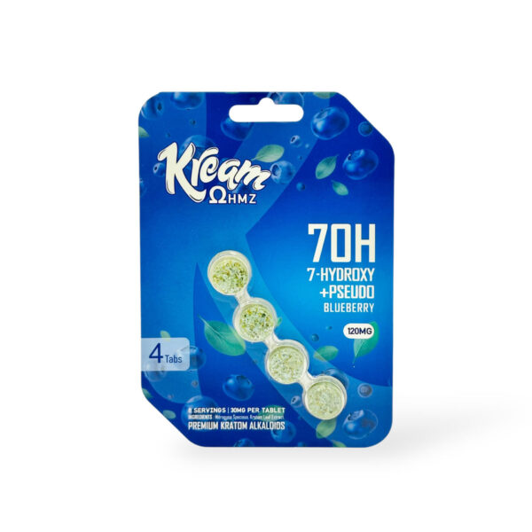 KREAM OHMZ 7-HYDROXY+PSEUDO TABLETS 30MG 4CT - BLUEBERRY BOX OF 10