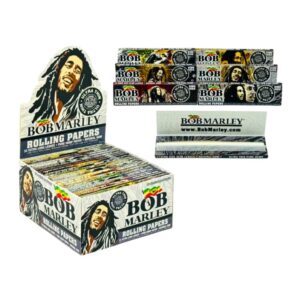 BOB MARLEY ROLLING PAPERS BOX - ULTRA THIN PURE HEMP KING SIZE BOX OF 50