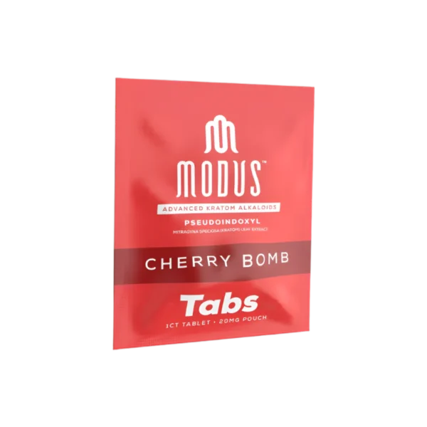 MODUS ADVANCED KRATOM ALKALOIDS PSEUDOINDOXYL 20MG 1CT TABLET POUCH - CHERRY BOMB BOX OF 25