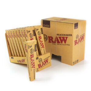 RAW ROLLING PAPER CONES BOX - PEACEMAKER BOX OF 16