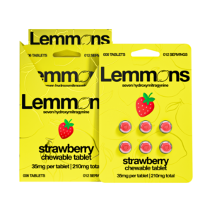 EXODUS LEMMONS 7-HYDROXYMITRAGYNINE CHEWABLE TABLETS 35MG 6CT - STRAWBERRY BOX OF 6