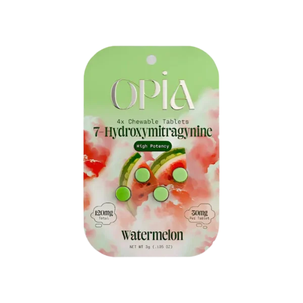 OPIA 7-HYDROXYMITRAGYNINE CHEWABLE TABLETS 30MG 4CT - WATERMELON BOX OF 10