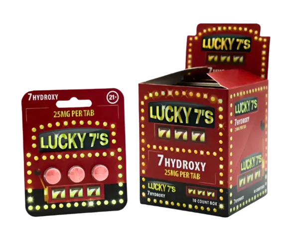 LUCKY 7'S 7-HYDROXY TABLETS 25MG 3CT - UNFLAVORED BOX OF 10