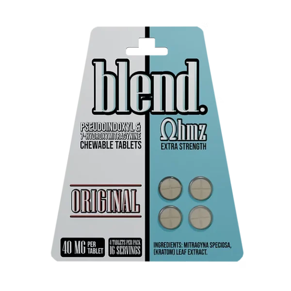 BLEND OHMZ PSEUDOINDOXYL & 7-HYDROXYMITRAGYNINE TABLETS 40MG 4CT - ORIGINAL BOX OF 5