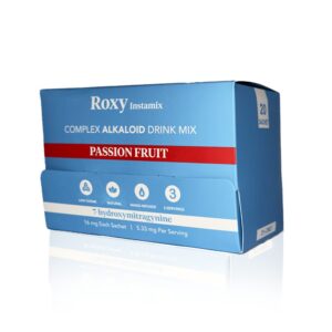 ROXY INSTAMIX COMPLEX ALKALOID 7-HYDROXYMITRAGYNINE DRINK MIX 16MG SACHET - PASSION FRUIT BOX OF 20