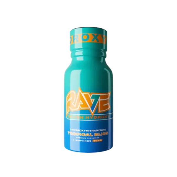 RAVE 7-HYDROXYMITRAGYNINE SHOTS 40MG - TROPICAL BLISS BOX OF 12