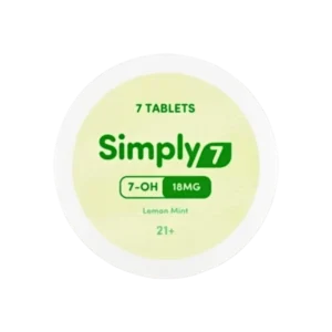 SIMPLY7 7-OH EXTRA STRENGTH TABLETS - 18MG 7CT CAN  LEMON MINT BOX OF 6