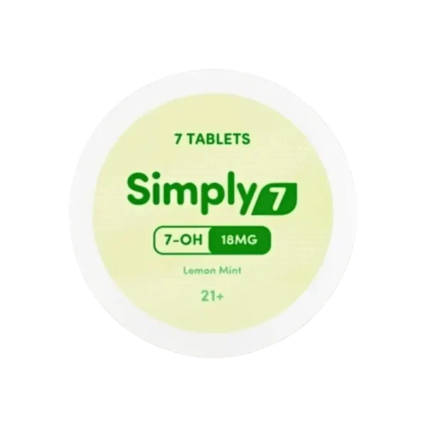 SIMPLY7 7-OH EXTRA STRENGTH TABLETS - 18MG 7CT CAN  LEMON MINT BOX OF 6
