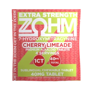 ZOHM 7-HYDROXYMITRAGYNINE EXTRA STRENGTH TABLETS 40MG 1CT - CHERRY LIMEADE BOX OF 40