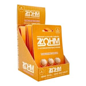 ZOHM 7-HYDROXYMITRAGYNINE TABLETS 22MG 3CT - TANGERINE DREAM BOX OF 10