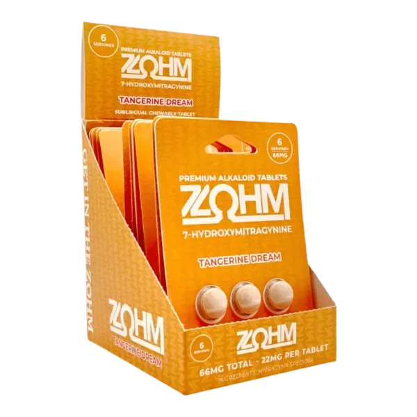 ZOHM 7-HYDROXYMITRAGYNINE TABLETS 22MG 3CT - TANGERINE DREAM BOX OF 10