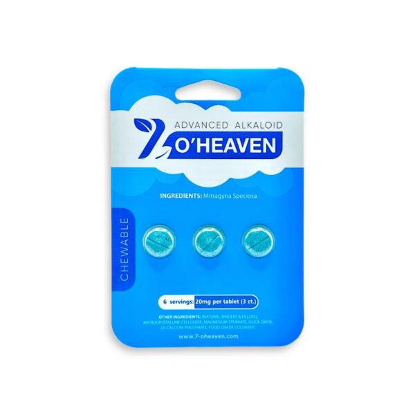 7 O'HEAVEN ADVANCED ALKALOID 7-HYDROXYMITRAGYNINE TABLETS - 20MG 3CT ORIGINAL