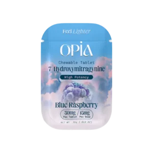 OPIA 7-HYDROXYMITRAGYNINE CHEWABLE TABLETS 30MG 1CT - BLUE RASPBERRY BOX OF 30