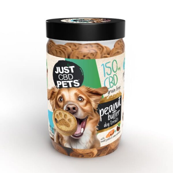 JUST PETS CBD ORGANIC DOG TREATS 150MG - PEANUT BUTTER FLAVOR