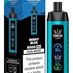 AL FAKHER CROWN BAR PRO 8000 BOX OF 5 - BERRY BLUE