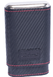 LUCIENNE CEDAR LINED CIGAR CASE - XC483 BLACK CARBON FIBER