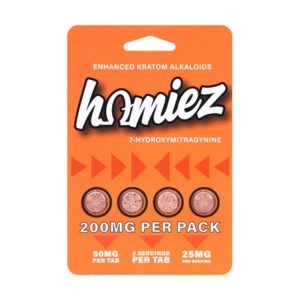 HOMIEZ 7-HYDROXYMITRAGYNINE TABLETS 50MG 4CT - UNFLAVORED BOX OF 6