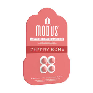 MODUS ADVANCED KRATOM ALKALOIDS PSEUDOINDOXYL TABS BOX OF 10 - 20MG 4CT CHERRY BOMB