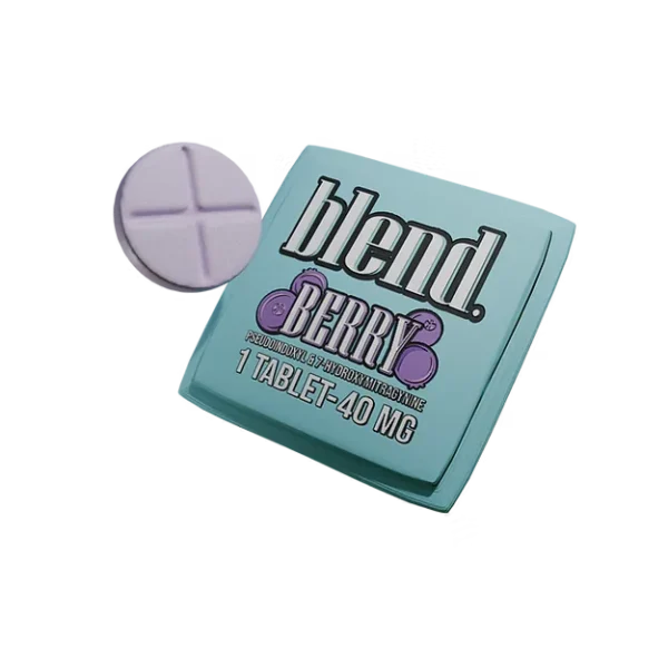 BLEND OHMZ PSEUDOINDOXYL & 7-HYDROXYMITRAGYNINE TABLETS 40MG 1CT - BERRY BOX OF 25