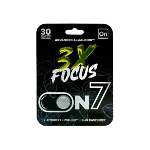 ON7 ADVANCED ALKALOIDS 7-HYDROXYMITRAGYNINE + PSEUDO BLEND 3X FOCUS TABLETS 30MG 1CT - BLUE RASPBERRY BOX OF 10