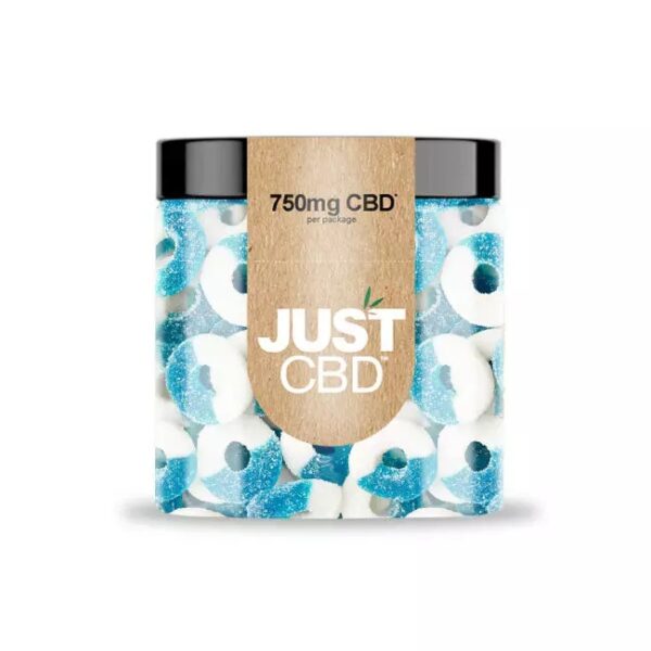 JUST CBD GUMMIES 750MG - BLUE RASPBERRY RINGS