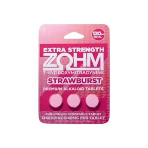 ZOHM 7-HYDROXYMITRAGYNINE TABLETS 40MG 3CT - STRAWBURST BOX OF 10