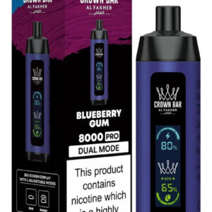 AL FAKHER CROWN BAR CRYSTAL 8000 BOX OF 5 - BLUEBERRY GUM