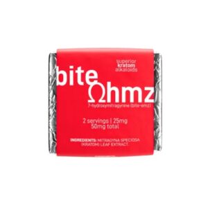EXODUS BITE OHMZ SUPERIOR KRATOM ALKALOIDS 7-HYDROXYMITRAGYNINE 50MG 1CT - CHOCOLATE SQUARES BOX OF 30