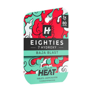 STRAIGHT HEAT EIGHTIES 7-HYDROXY TABLETS 80MG 3CT - BAJA BLAST BOX OF 10