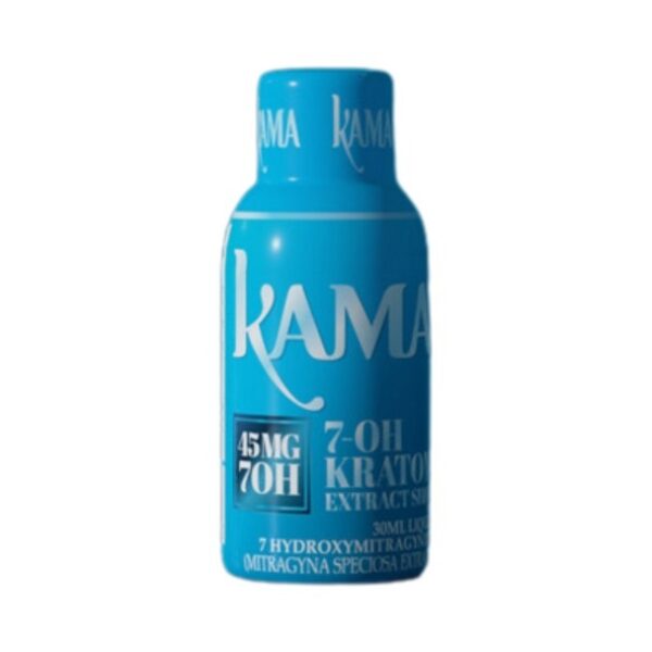 KAMA 7-HYDROXYMITRAGYNINE LIQUID KRATOM EXTRACT SHOTS 30ML 45MG BOX OF 12 - UNFLAVORED