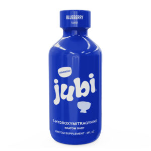 JUBI ADVANCED 7-HYDROXYMITRAGYNINE KRATOM SHOTS BOX OF 12 - BLUEBERRY