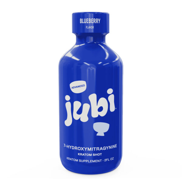 JUBI ADVANCED 7-HYDROXYMITRAGYNINE KRATOM SHOTS BOX OF 12 - BLUEBERRY