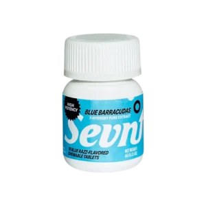 SEVN 7-HYDROXY PURE EXTRACT HIGH POTENCY TABLETS 35MG 10CT BOTTLE - BLUE BARRACUDAS (BLUE RAZZ)