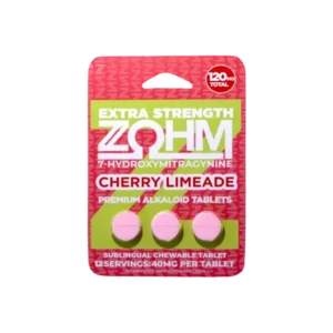 ZOHM 7-HYDROXYMITRAGYNINE TABLETS 40MG 3CT - CHERRY LIMEADE BOX OF 10