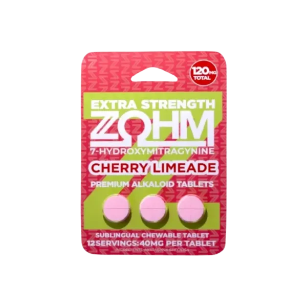 ZOHM 7-HYDROXYMITRAGYNINE TABLETS 40MG 3CT - CHERRY LIMEADE BOX OF 10
